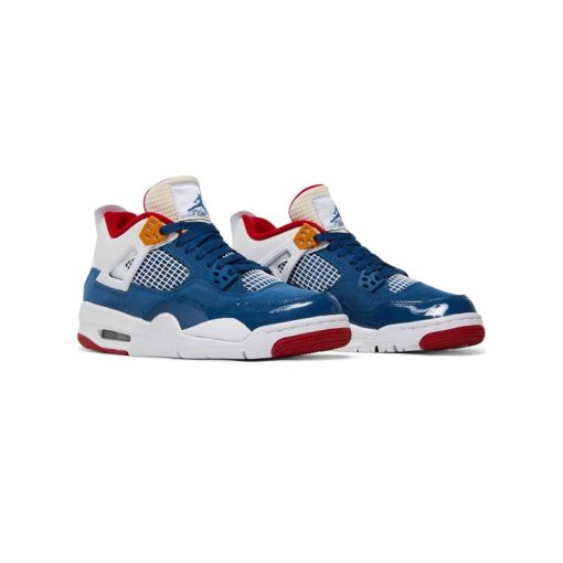 کتونی نایک ایرجردن 4 سفید آبی قرمز Nike Air Jordan 4 Retro GS Messy Room