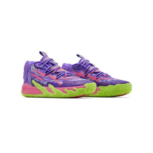 کتونی پوما ام بی 3 بنفش صورتی سبز Puma MB.03 Toxic