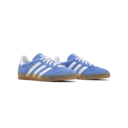 کفش آدیداس گزل آبی قهوه ای Adidas Gazelle Indoor Blue Fusion Gum