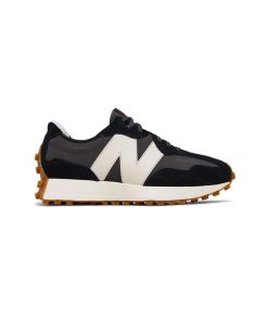کفش پیاده روی نیوبالانس 327 مشکی کرم طوسی New Balance 327 Black Grey