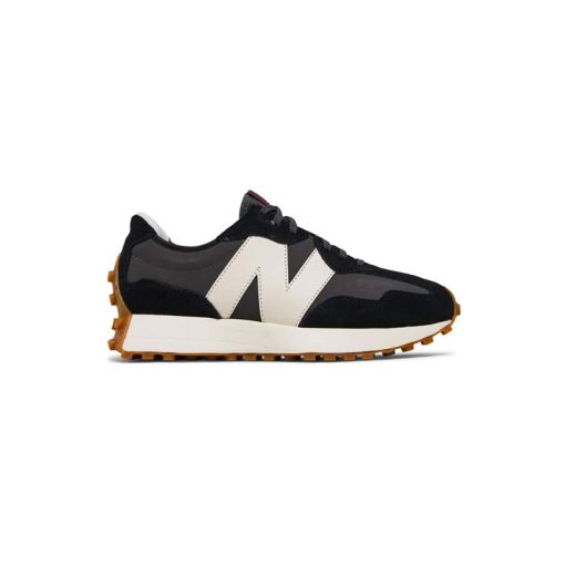 کفش پیاده روی نیوبالانس 327 مشکی کرم طوسی New Balance 327 Black Grey
