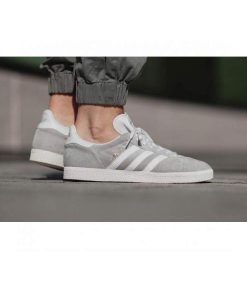 کفش کژوال آدیداس گزل طوسی روشن Adidas Gazelle Light Grey