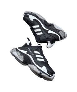 کتونی بالنسیاگا تریپل اس آدیداس مشکی سفید Adidas x Balenciaga Triple S Sneaker Black White