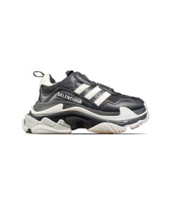 کتونی بالنسیاگا تریپل اس آدیداس مشکی سفید Adidas x Balenciaga Triple S Sneaker Black White