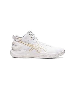 کتونی والیبال اسیکس ژل برست 26 سفید طلایی Asics Gel Burst 26 White gold