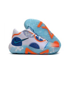 کفش بسکتبال نایک پی جی 6 سفید آبی نارنجی Nike PG 6 EP White Blue Orange