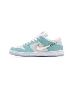 کفش کژوال نایک اس بی دانک  آبی فیروزه ای نقره ای Nike Sb Dunk Low April Skateboards Turbo Green