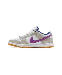 کفش کژوال نایک اس بی دانک سفید کرم آبی بنفش Nike Sb Dunk Low Rayssa Leal