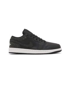کتونی نایک ایرجردن 1 ساق کوتاه مشکی فیلی Nike Air Jordan 1 Low Black Elephant