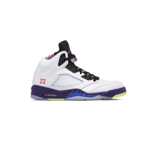 نایک ایرجردن 5 سفید بنفش صورتی Nike Air Jordan 5 Retro Alternate Bel-Air