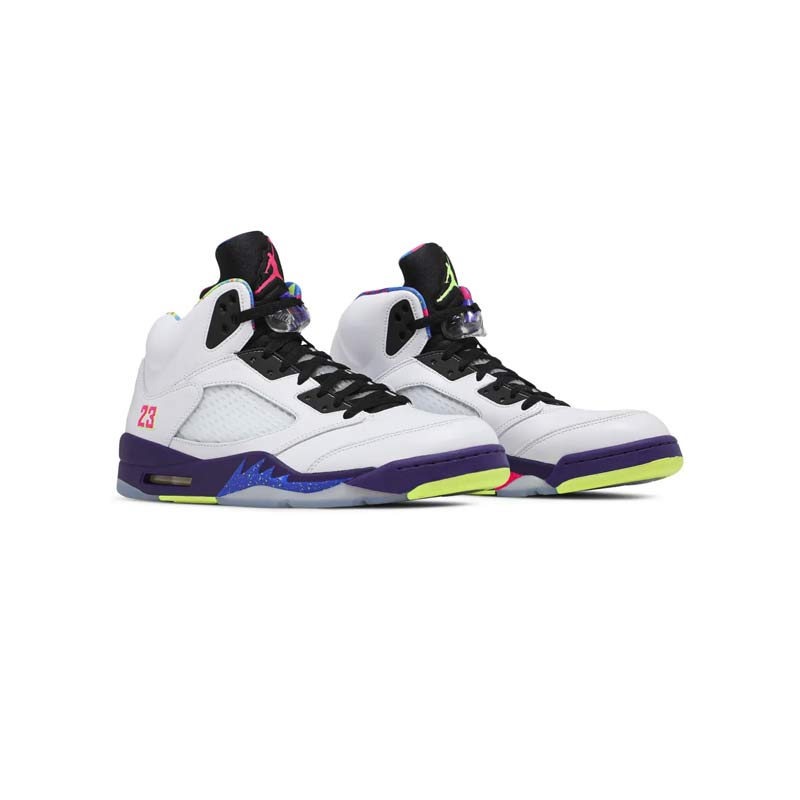 نایک ایرجردن 5 سفید بنفش صورتی Nike Air Jordan 5 Retro Alternate Bel-Air