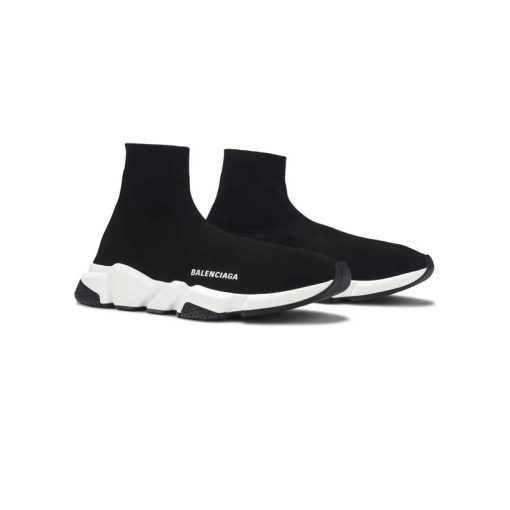 کتونی جورابی بالنسیاگا مشکی سفید Balenciaga Speed Trainer Black White