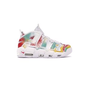 کتونی نایک ایر آپتمپو سفید قرمز نارنجی سبز Nike Air More Uptempo 96 White MultiColor