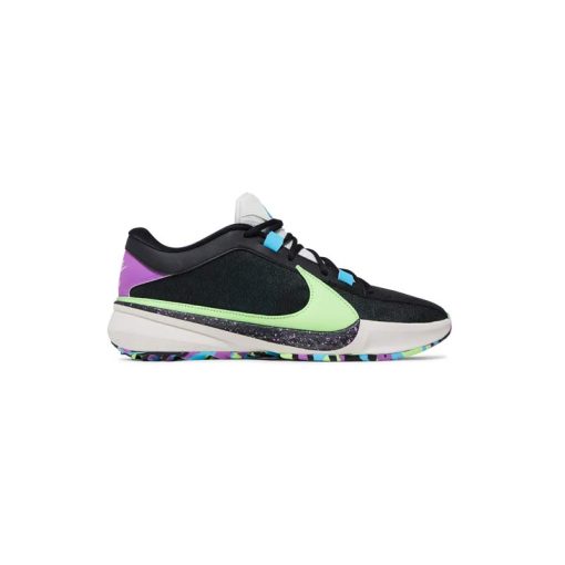 کتونی نایک فریک 5 مشکی سبز بنفش Nike Zoom Freak 5 Made in Sepolia
