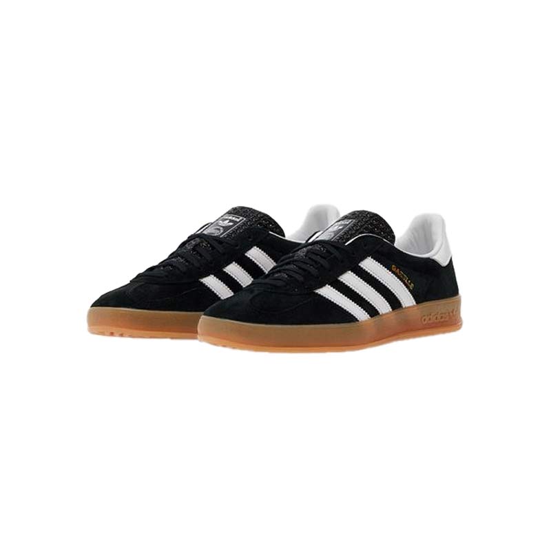 کفش آدیداس گزل مشکی سفید قهوه ای Adidas Gazelle Indoor Core Black White