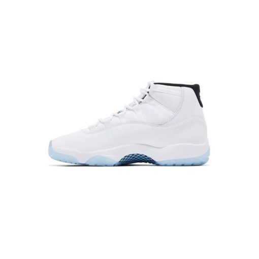 کفش ساقدار نایک ایرجردن 11 سفید آبی Nike Air Jordan 11 Retro Columbia Legend Blue