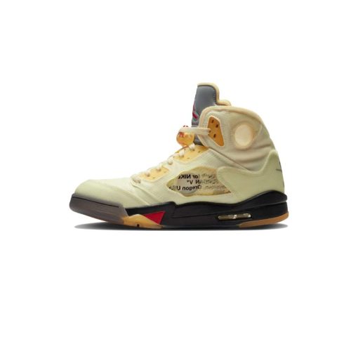 نایک ایرجردن 5 آفوایت کرم زرد Nike Air Jordan 5 Retro Off-White Sail