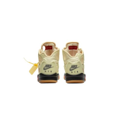 نایک ایرجردن 5 آفوایت کرم زرد Nike Air Jordan 5 Retro Off-White Sail