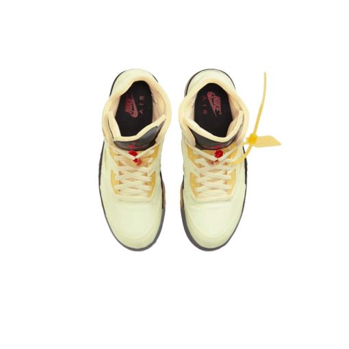 نایک ایرجردن 5 آفوایت کرم زرد Nike Air Jordan 5 Retro Off-White Sail
