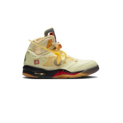 نایک ایرجردن 5 آفوایت کرم زرد Nike Air Jordan 5 Retro Off-White Sail