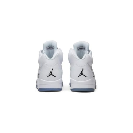 نایک ایرجردن 5 سفید نقره ای آبی Nike Air Jordan 5 Retro Metallic White
