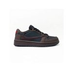 نایک ایرجردن 1 تراویس اسکات قهوه ای بادمجانی Nike Air Jordan 1 Low Travis Scott Velvet Brown