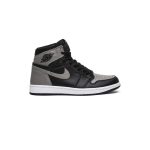 کتونی نایک ایرجردن 1 ساقدار مشکی طوسی شدو Nike Air Jordan 1 High OG Black Grey Shadow