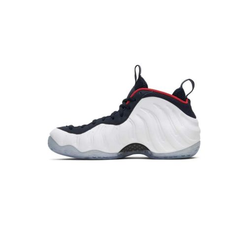 کفش بسکتبالی نایک فومپوزیت وان سفید سورمه ای Nike Air Foamposite One Olympic