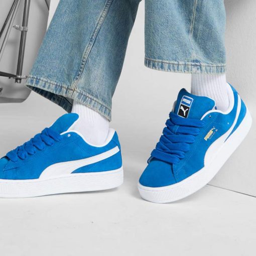 کفش کژوال پوما سوئد ایکس لارج آبی سفید Puma Suede XL Team Royal Blue
