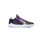 کتونی بسکتبال نایک کوبی 5 مشکی بنفش زرد Nike Zoom Kobe 5 Protro 5x Champ