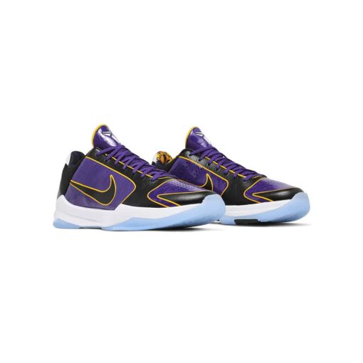 کتونی بسکتبال نایک کوبی 5 مشکی بنفش زرد Nike Zoom Kobe 5 Protro 5x Champ