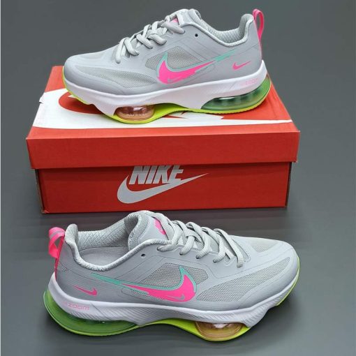 کتونی رانینگ نایک زوم طوسی صورتی Nike Zoom Grey Pink