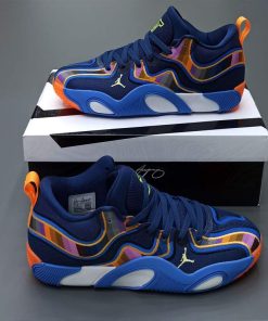 کتونی نایک جردن تیتوم 3 آبی نارنجی Nike Jordan Tatum 3 Blue Orange