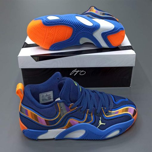 کتونی نایک جردن تیتوم 3 آبی نارنجی Nike Jordan Tatum 3 Blue Orange
