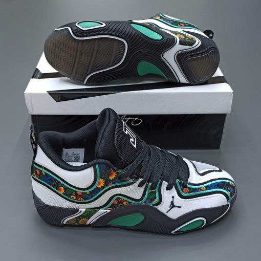 کتونی نایک جردن تیتوم 3 مشکی سفید سبز Nike Jordan Tatum 3 Black White Green