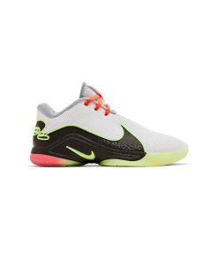 کفش بسکتبال نایک لبرون 22 سفید سبز فسفری Nike LeBron 22 Crown Jewel