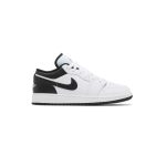 کتونی نایک ایرجردن 1 ساق کوتاه سفید مشکی Nike Air Jordan 1 Low White Black Dark