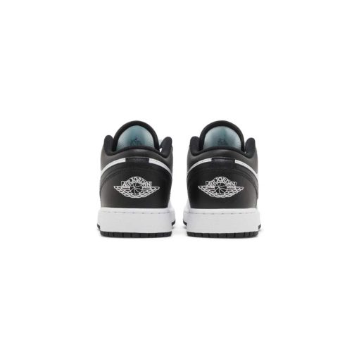 کتونی نایک ایرجردن 1 ساق کوتاه سفید مشکی Nike Air Jordan 1 Low White Black Dark