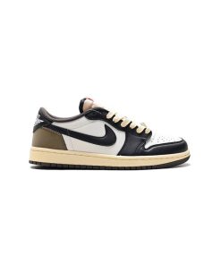 کتونی نایک ایرجردن 1 ساق کوتاه قهوه ای کرم موکا Nike Air Jordan 1 Low Mocha CQ4277-105