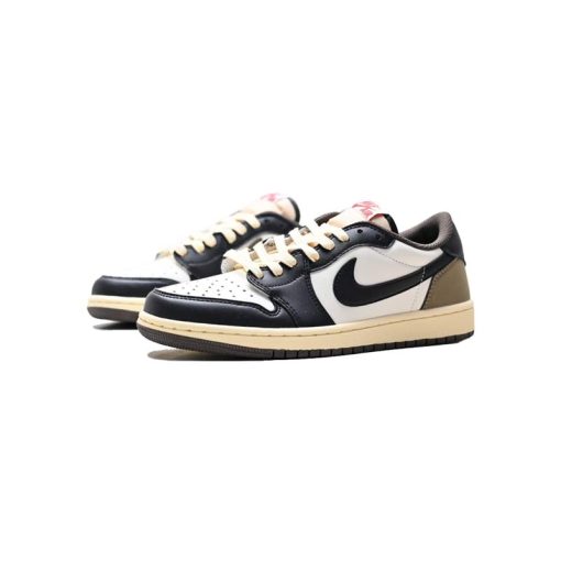 کتونی نایک ایرجردن 1 ساق کوتاه قهوه ای کرم موکا Nike Air Jordan 1 Low Mocha CQ4277-105