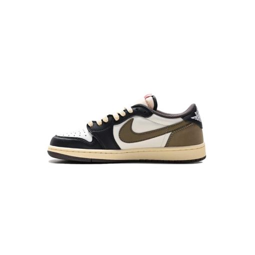 کتونی نایک ایرجردن 1 ساق کوتاه قهوه ای کرم موکا Nike Air Jordan 1 Low Mocha CQ4277-105