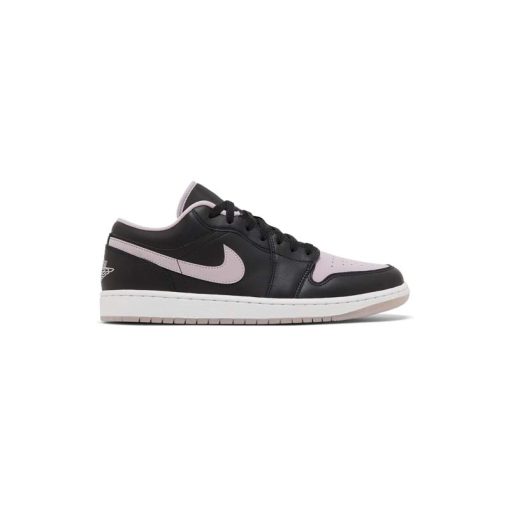 کتونی نایک ایرجردن 1 ساق کوتاه مشکی صورتی Nike Air Jordan 1 Low Black Iced Lilac