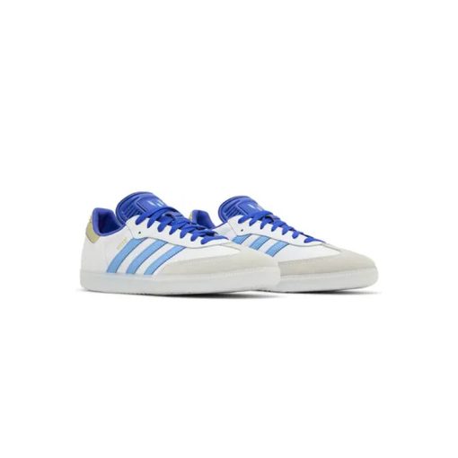 کتونى آدیداس سامبا سفید آبی لیونل مسی Adidas Samba Indoor Lionel Messi