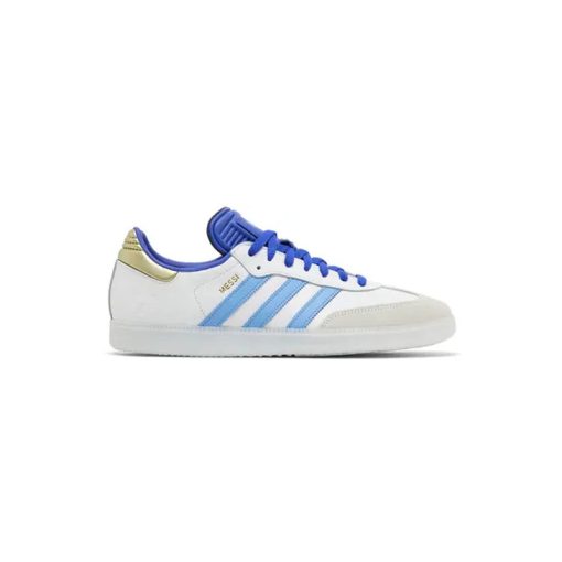 کتونى آدیداس سامبا سفید آبی لیونل مسی Adidas Samba Indoor Lionel Messi