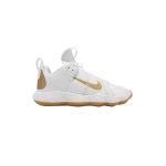 کتونی بسکتبال نایک ری اکت هایپرست سفید طلایی Nike React HyperSet White Metallic Gold