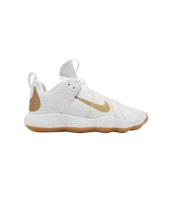 کتونی بسکتبال نایک ری اکت هایپرست سفید طلایی Nike React HyperSet White Metallic Gold