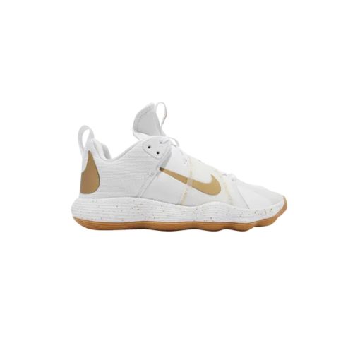 کتونی بسکتبال نایک ری اکت هایپرست سفید طلایی Nike React HyperSet White Metallic Gold