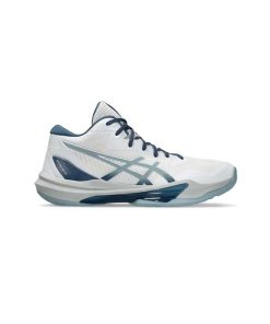 کفش والیبال اسیکس اسکای الیت 3 سفید آبی Asics Sky Elite 3 White Gray Navy Blue