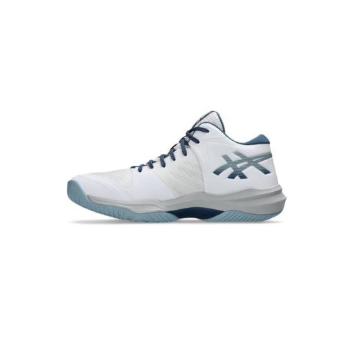 کفش والیبال اسیکس اسکای الیت 3 سفید آبی Asics Sky Elite 3 White Gray Navy Blue