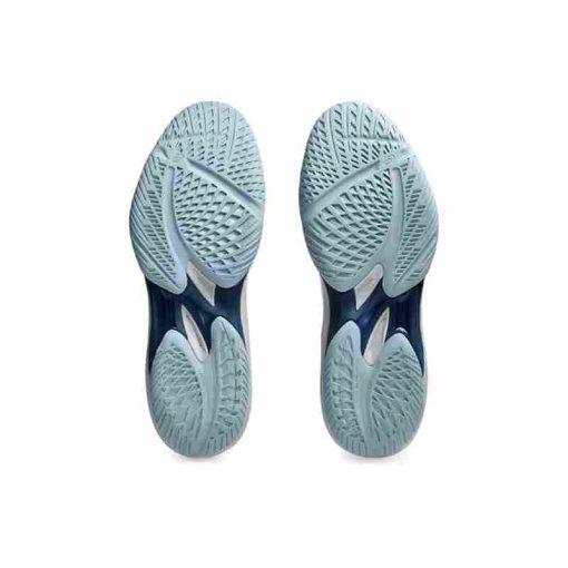 کفش والیبال اسیکس اسکای الیت 3 سفید آبی Asics Sky Elite 3 White Gray Navy Blue